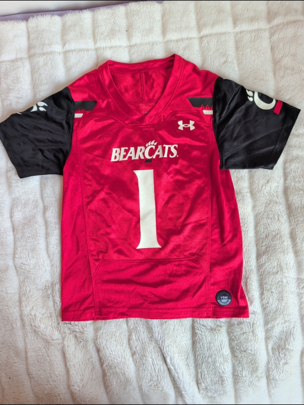 Cincinnati Bearcats #1 Under Armour Football Jersey Youth Small
